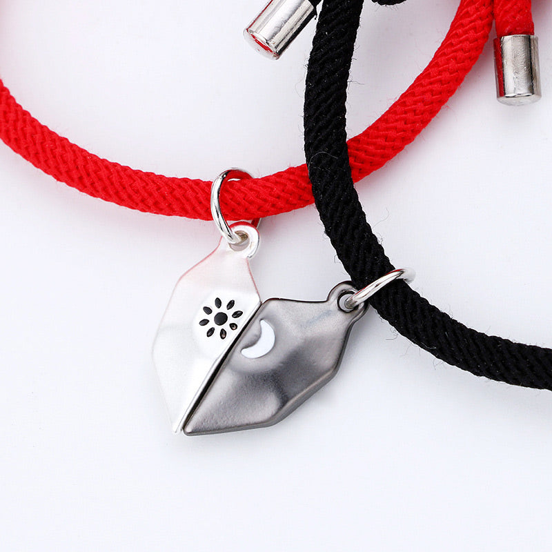 Magnetic Hearts Couple Bracelets Set