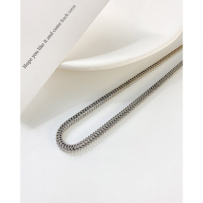 Chunky Snake Chain Minimalist Necklace