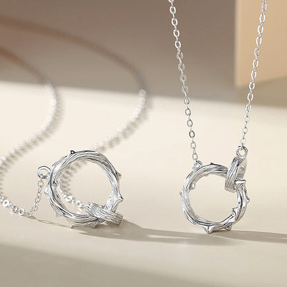 Couple Necklaces Set Mobius Rings