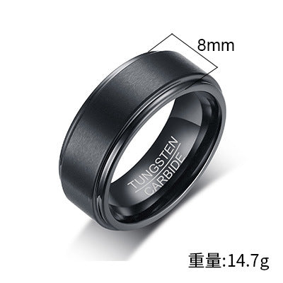 Custom Engraved Tungsten Wedding Ring for Men