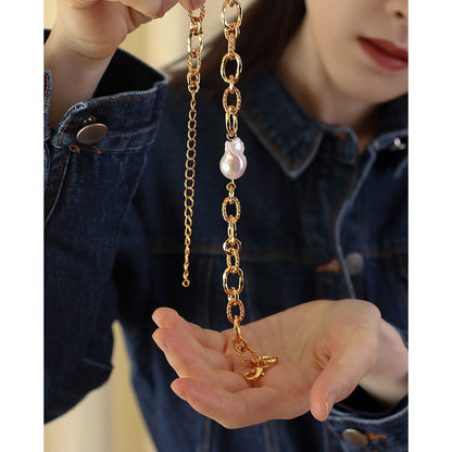 Figaro Chain Baroque Pearl Necklace