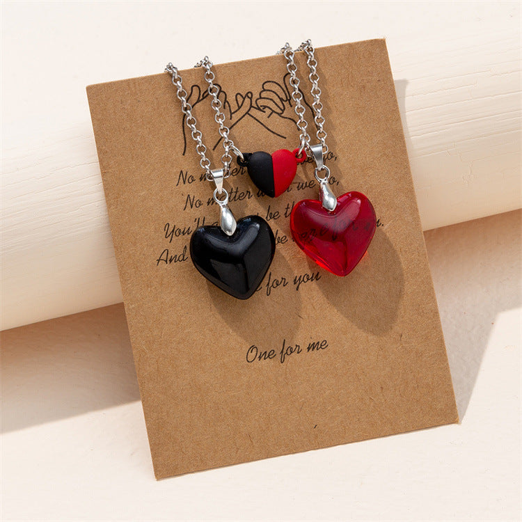 Connecting Magnetic Hearts Necklaces for Couples