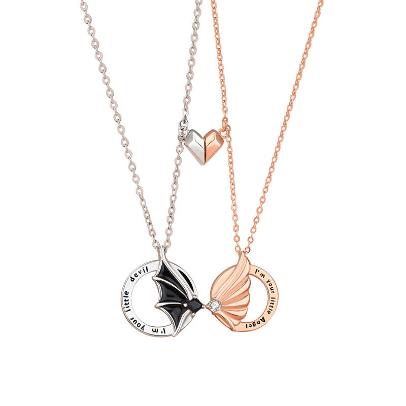Angel Demon Couple Necklaces Jewelry Set – Loforay