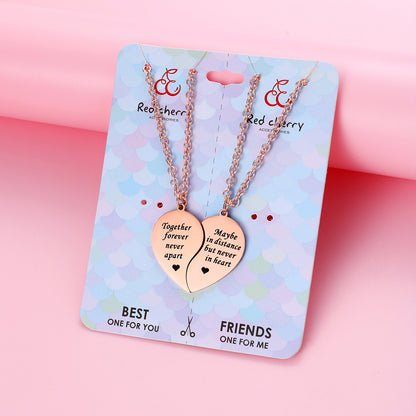 Custom Engraved Distance Relationship Necklaces for Couples