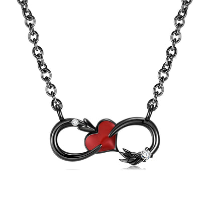 Halloween Infinity Heart Charm Necklace