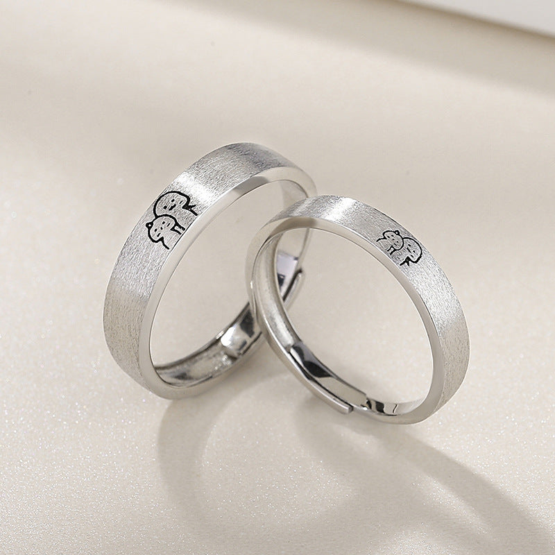 Silver Heart String Couple Rings – GIVA Jewellery