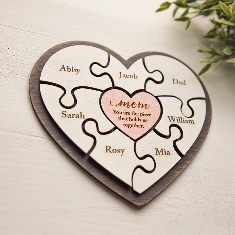 Family Names Wooden Wall Hanging Gift for Mom