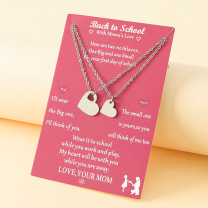 First Day at School Motivational Necklace Gift for Daughter
