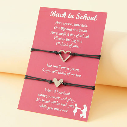 Hearts Charm Back to School Gift Mommy and Me Bracelet