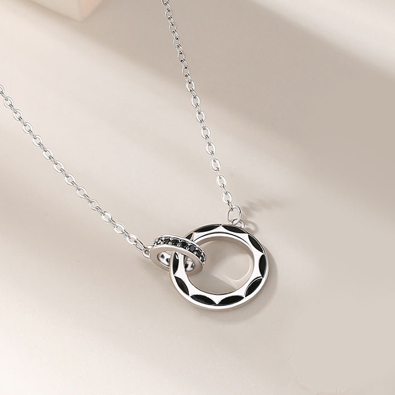 Titanium Steel Couple Couple Necklace With Free Chain Cross Ring Pendant  Style For Women And Men In Black And Rose Gold Color From Best4goods, $3.59  | DHgate.Com
