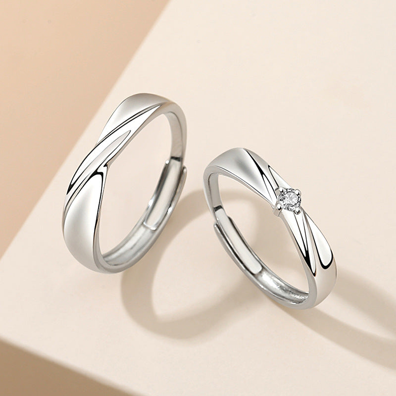 Engravable Matching Swirl Wedding Rings for Two