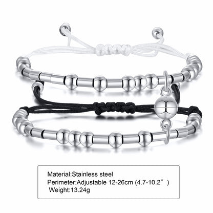 I Love You Morse Code Couple Bracelets Set