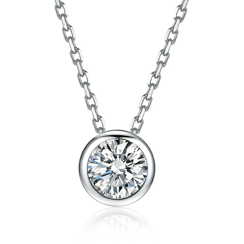 1 Carat Moissanite Diamond Necklace for Girls