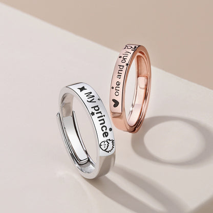 Engraved Gf Bf Promise Rings Set for two