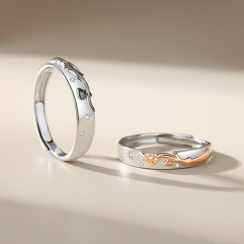 Custom Engraved Matching Wedding Rings for Couples
