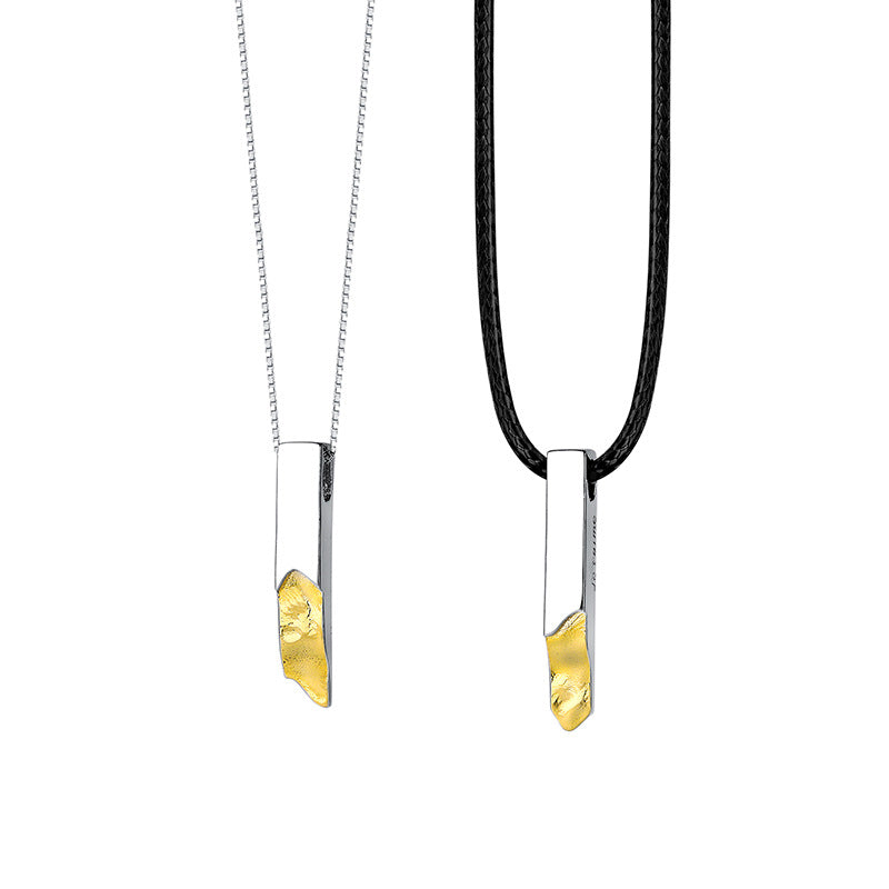 Custom Engravable Couple Bar Necklaces Set