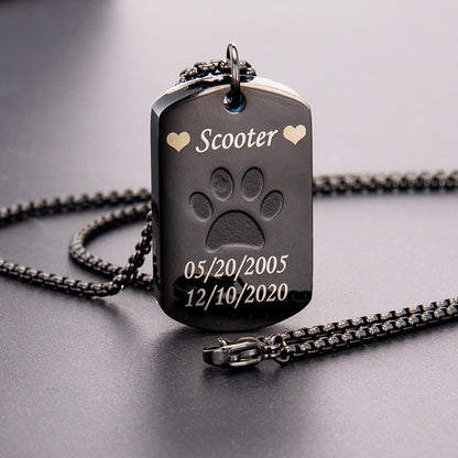 Custom Pet Memorial Dog Loss Urn Necklace Gift