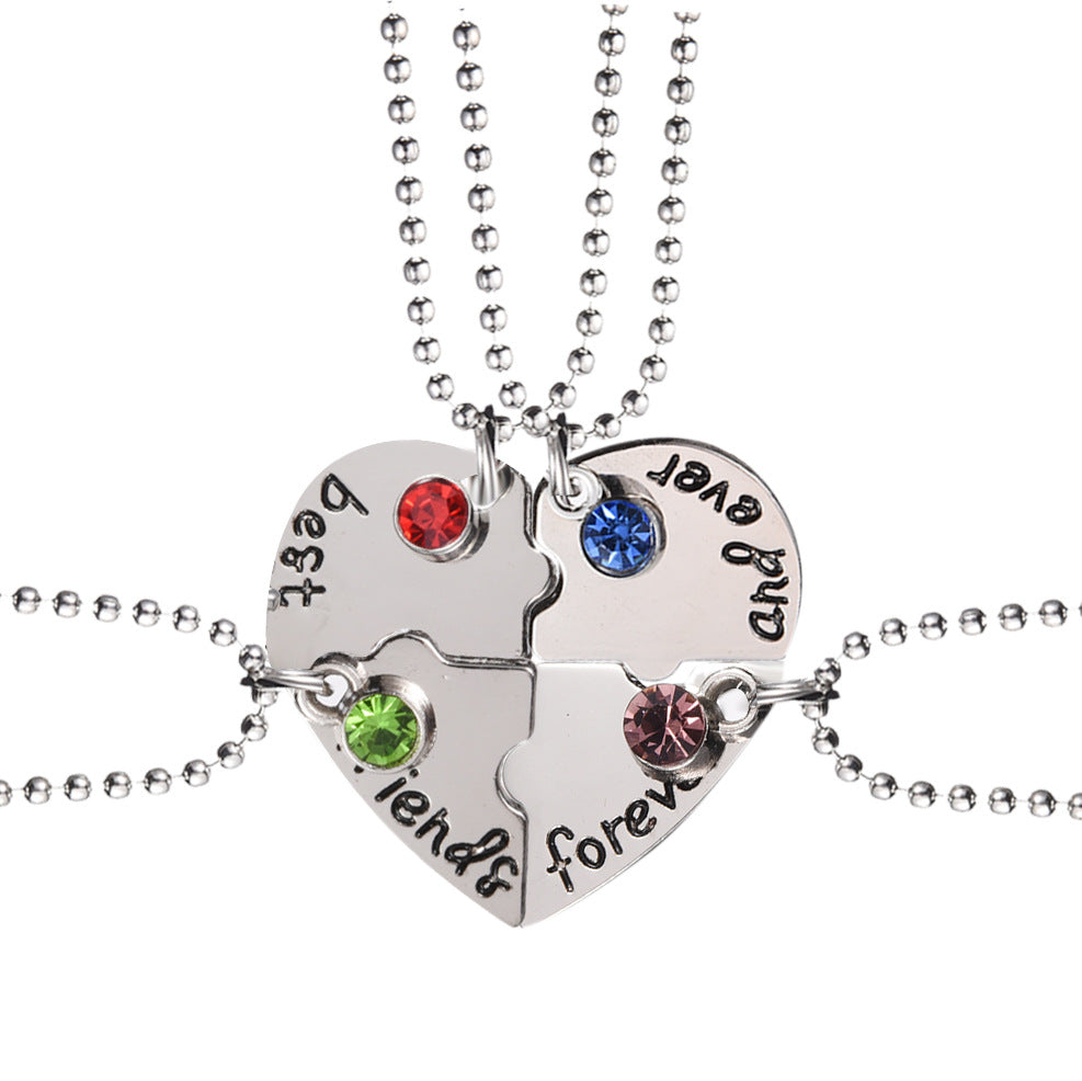 Best Friends Forever Necklaces Set for 4