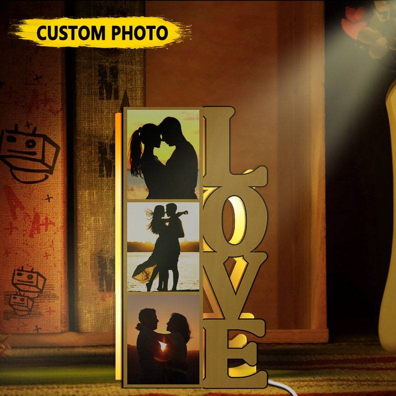 Custom Photo Led Lamp Gift for Couples