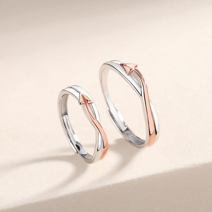 Matching Arrow Couple Rings Set for two