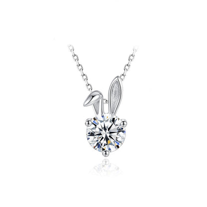Rabbit Shaped Moissanite Diamond Necklace