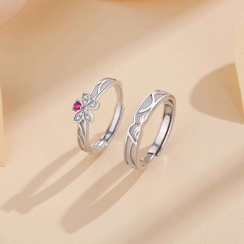 Engravable Cute Romantic Rings for Couples