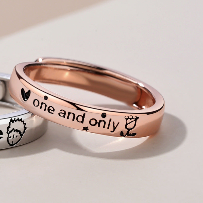 Personalized Couples Promise Rings Set - Lovely Custom Gift