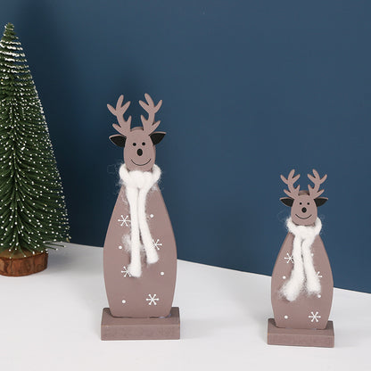 Reindeer Christmas Wooden Decoration Set of 2