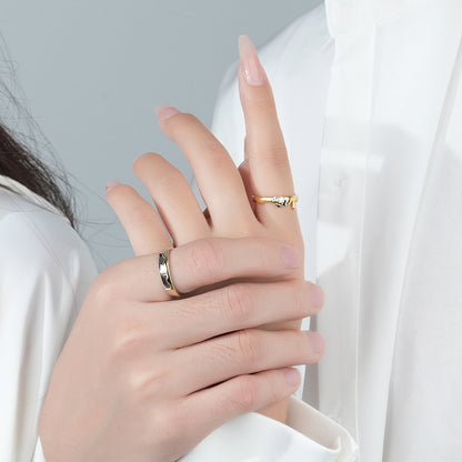 Cute Honey Bee Gf Bf Couple Rings Set