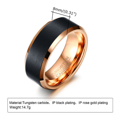 Custom Engraved Two Tone Mens Ring