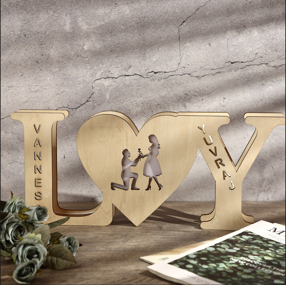 Personalized Photo King Queen Lamp Gift for Couples