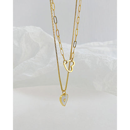 Paperclip Box Chain Layered Necklace