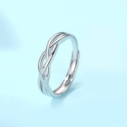 Custom Engraved Knots Wedding Bands for Couples