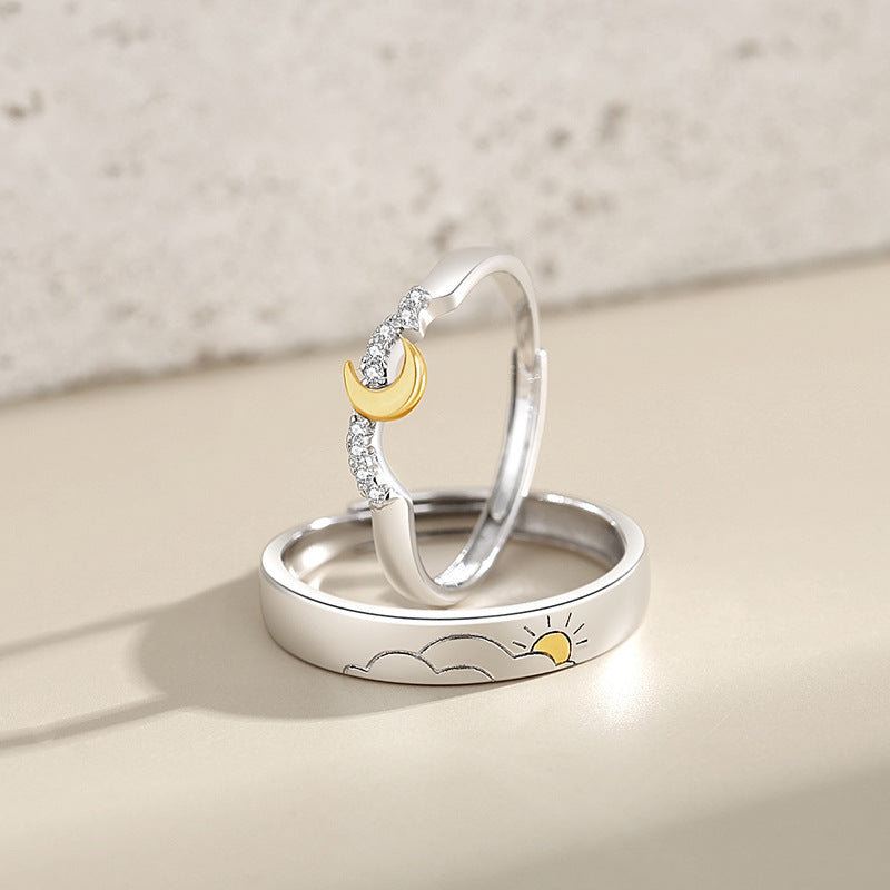 Sun and moon hot sale promise rings