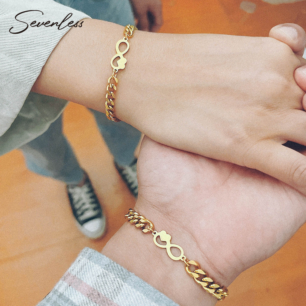 Matching Infinity Bracelets Set for Couples