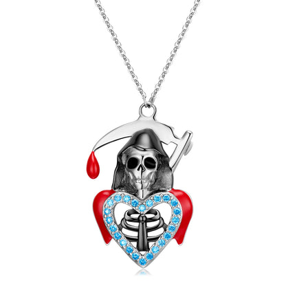 Halloween Grim Reaper Charm Necklace