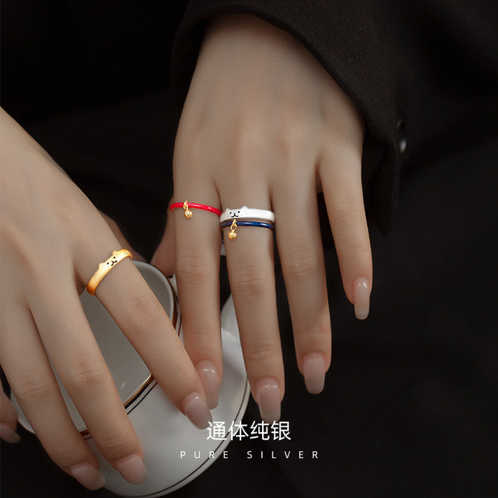 Cute Bear Matching Romantic Rings for Besties – Loforay