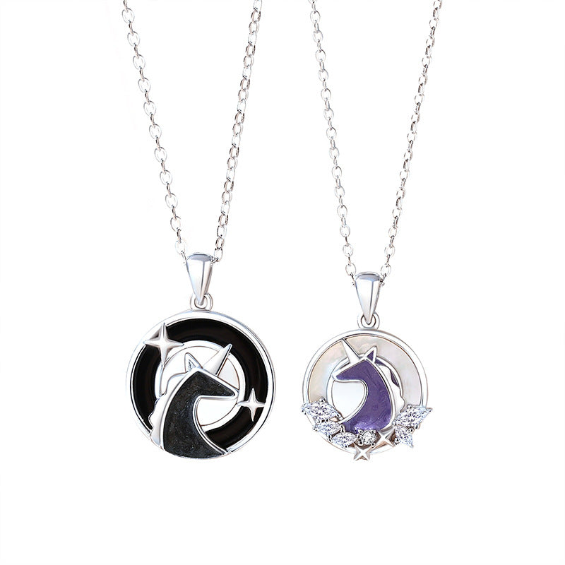 Matching Unicorn Necklaces Set for Couples