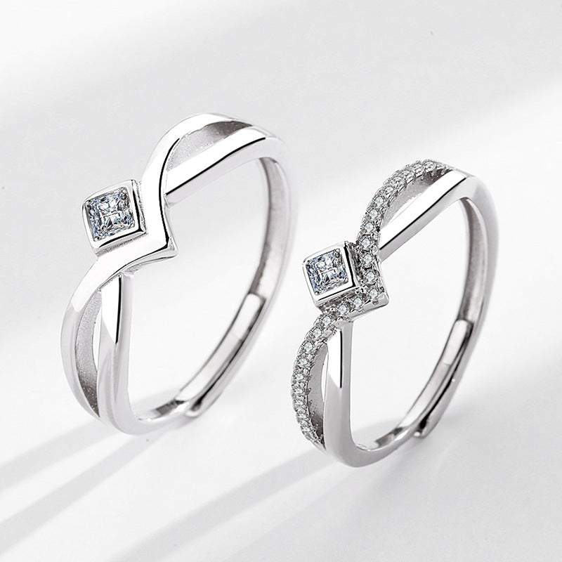Matching Crown Couple Anniversary Rings