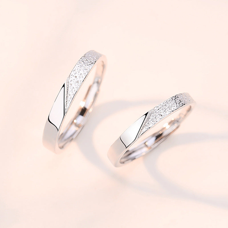 Engraved Matching Simple Wedding Rings Set
