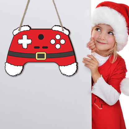 Christmas Santa Wooden Decoration Gift for Gamers