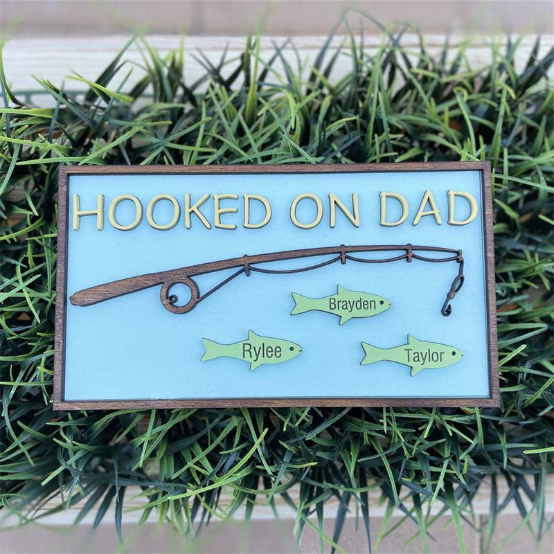 Personalized Kids Names Gift for Fisherman Dad