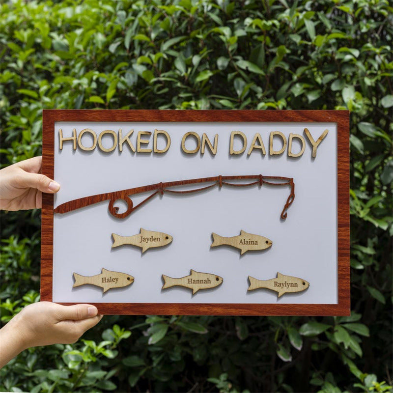 Personalized Kids Names Gift for Fisherman Dad