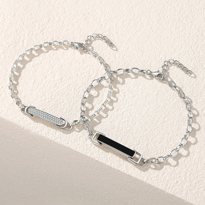 Hidden Message Couple Bracelets Set for two