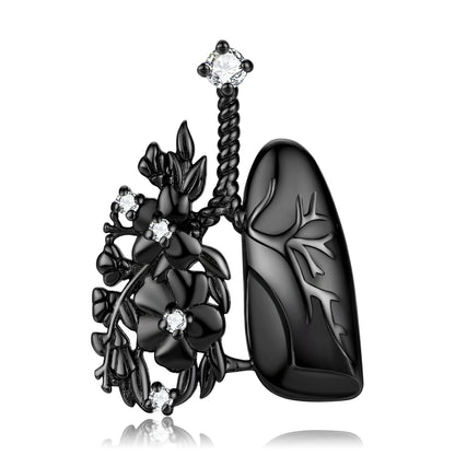 Halloween Lungs Charm Necklace Jewelry