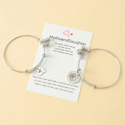 Mommy and Me First Day at School Bracelets Gift