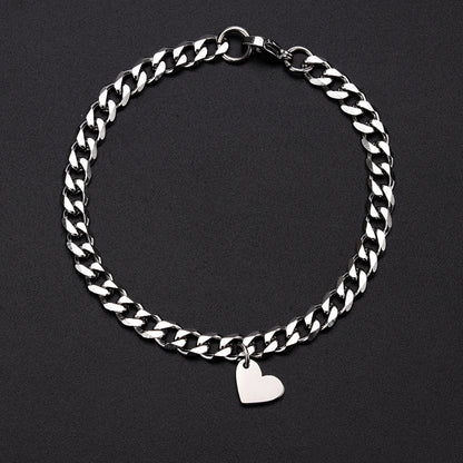 Engravable Hearts Bracelets Set for Couples