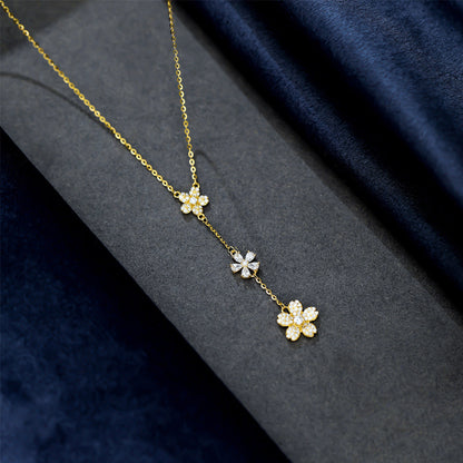 Minimalist Flower Drop Necklace