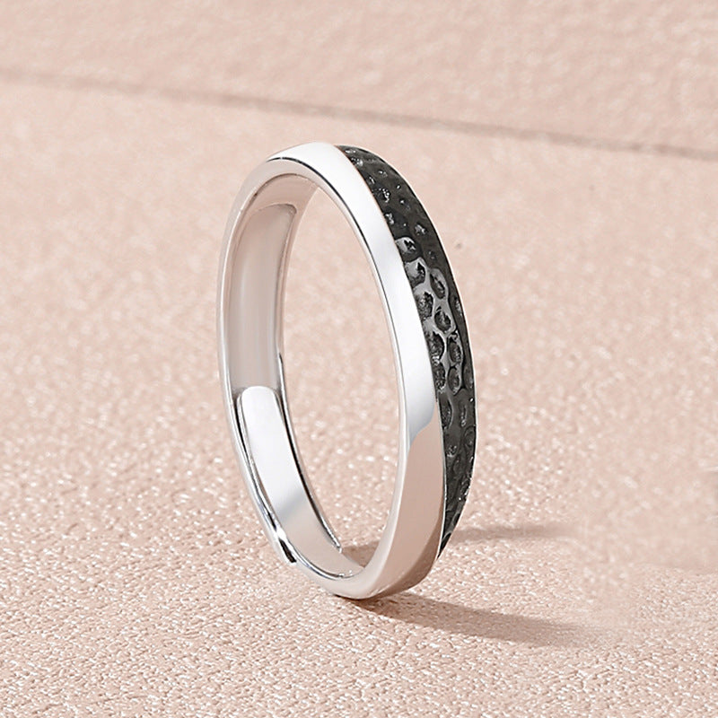 Engraved Real Silver Promise Rings for Him and Her