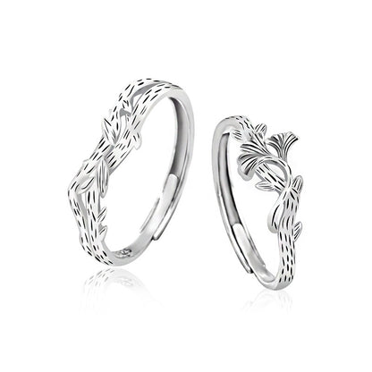 Matching Ginko Romantic Rings Set for Couple